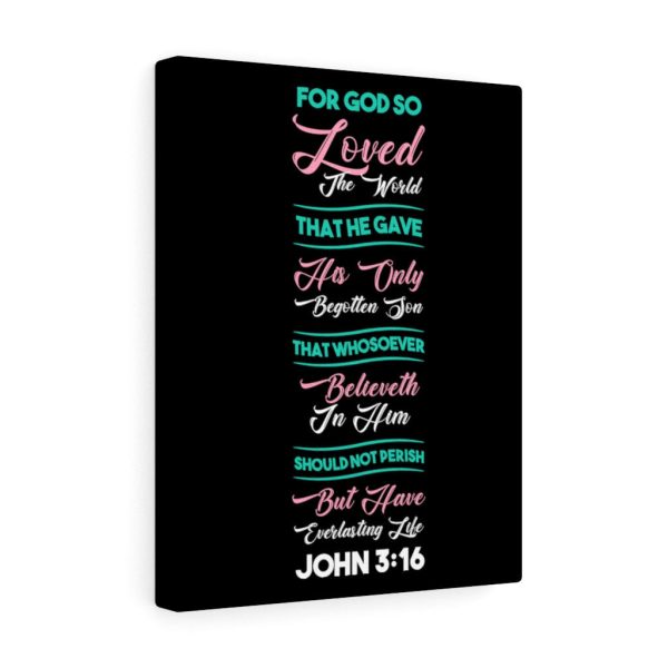 Scripture Canvas Everlasting Life John 3:16 Christian Wall Art Bible Verse Meaningful Framed Prints, Canvas Paintings - Image 2