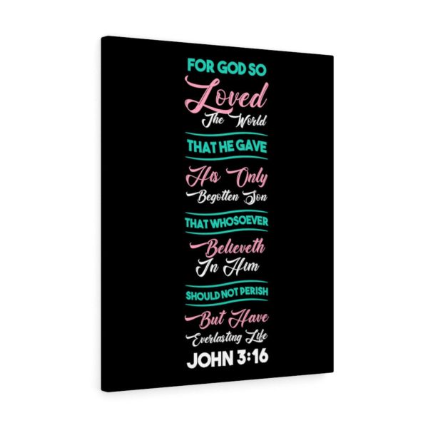 Scripture Canvas Everlasting Life John 3:16 Christian Wall Art Bible Verse Meaningful Framed Prints, Canvas Paintings