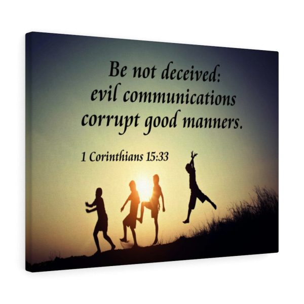 Scripture Canvas Don’t Be Deceived 1 Corinthians 15:33 Christian Wall Art Bible Verse Meaningful Framed Prints, Canvas Paintings