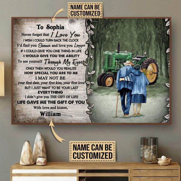 Personalized Canvas Art Painting, Canvas Gallery Hanging Tractor The Gift Of You Wall Art Mom Dad Framed Prints, Canvas Paintings