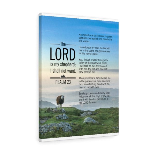 Scripture Canvas The Lord is My Shepherd Blue Sky Psalm 23 Christian Bible Verse Meaningful Framed Prints, Canvas Paintings - Image 3