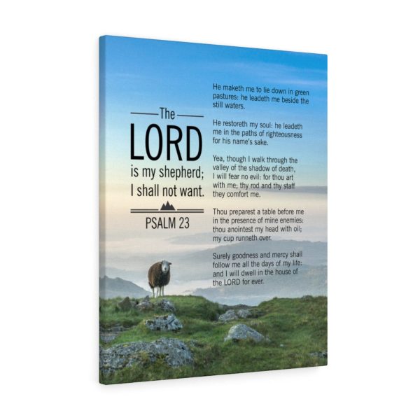 Scripture Canvas The Lord is My Shepherd Blue Sky Psalm 23 Christian Bible Verse Meaningful Framed Prints, Canvas Paintings