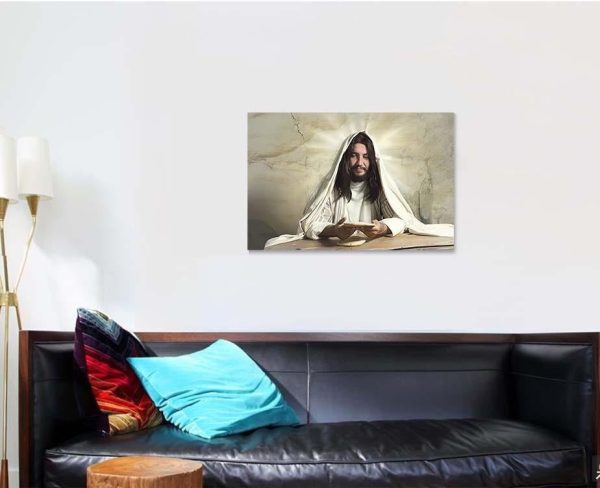 Authentic Reenactment Scene Jesus Breaking Bread Last Supper Christian Premium Multi Canvas Prints, Multi Piece Panel Canvas Luxury Gallery Wall Fine Art Print - Image 3