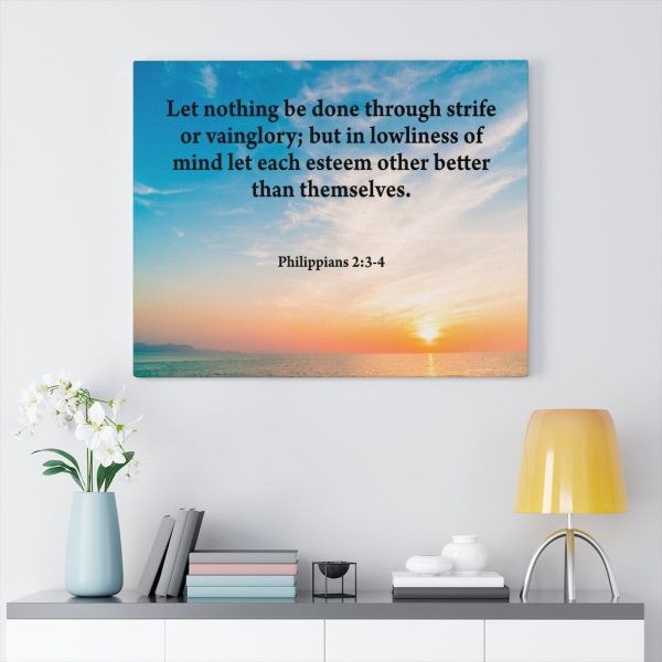 Scripture Canvas Let Nothing Be Done Philippians 2:3-4 Christian Bible Verse Meaningful Framed Prints, Canvas Paintings - Image 4