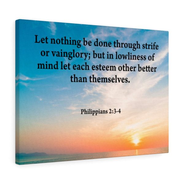 Scripture Canvas Let Nothing Be Done Philippians 2:3-4 Christian Bible Verse Meaningful Framed Prints, Canvas Paintings - Image 3