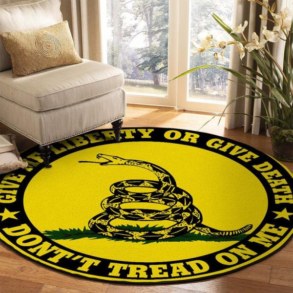 Don't Treat On Me Give Me Liberty Or Give Me Death Living Room Round Mat Circle Rug