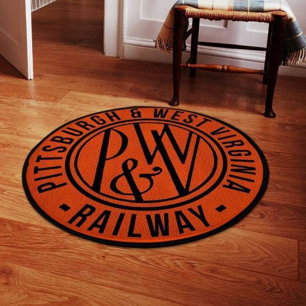 Pittsburgh Round Mat Pittsburgh & West Virginia Railway Round Floor Mat Room Rugs Carpet Outdoor Rug Washable Rugs