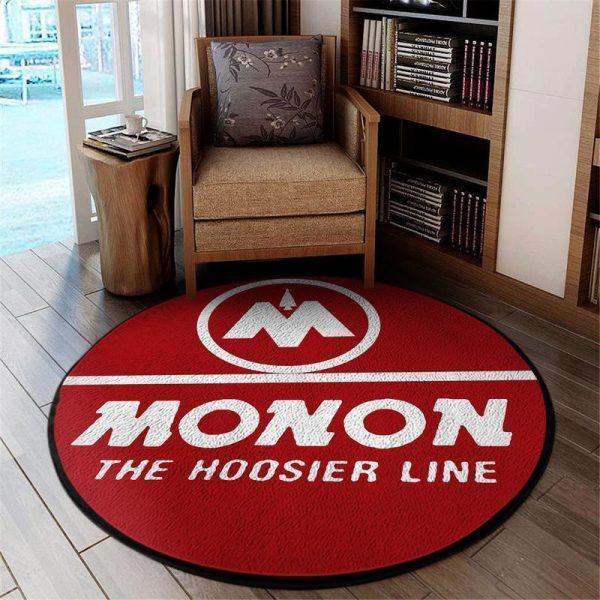 Monon Round Mat Monon Railroad Round Floor Mat Room Rugs Carpet Outdoor Rug Washable Rugs - Image 2