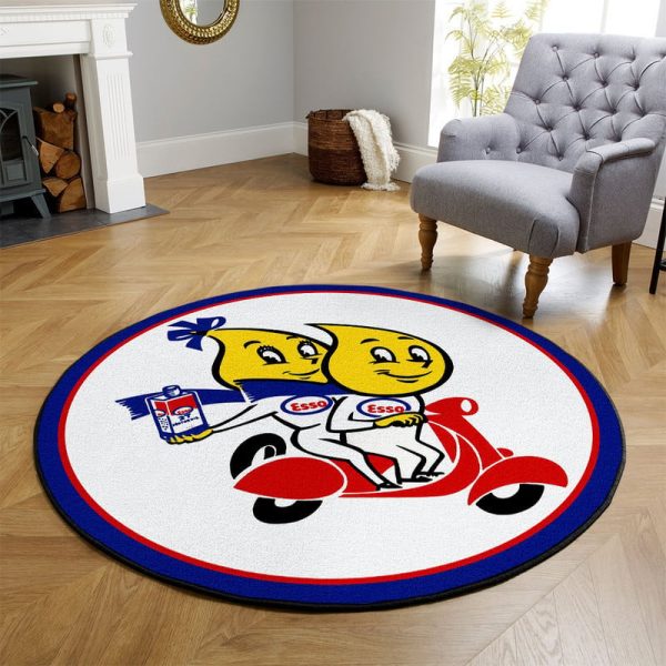 Hot Rod Gasoline Vintage Round Mat Round Floor Mat Room Rugs Carpet Outdoor Rug Washable Rugs - Image 3