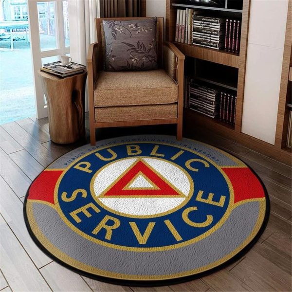 Public Living Room Round Mat Circle Rug Public Service - Image 2