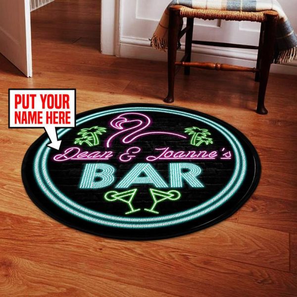 Personalized Bar Round Mat Round Floor Mat Room Rugs Carpet Outdoor Rug Washable Rugs - Image 2