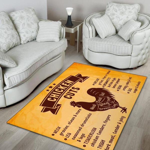 Chicken Cuts Area Rug Carpet