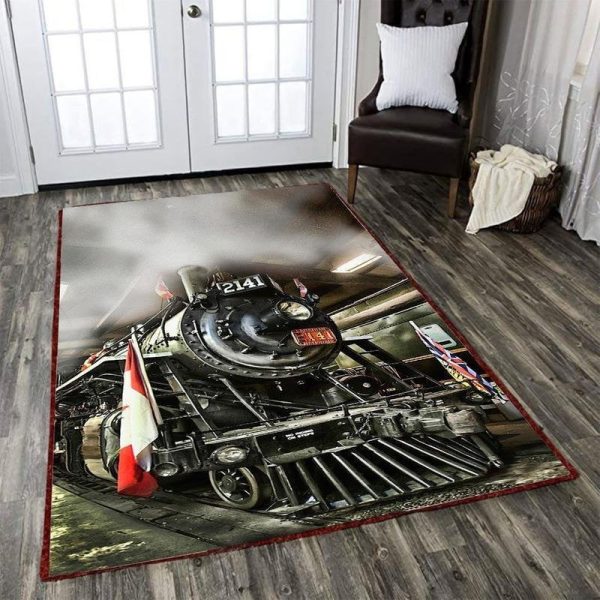 Locomotive Area Rug Carpet Steam Locomotive 2141