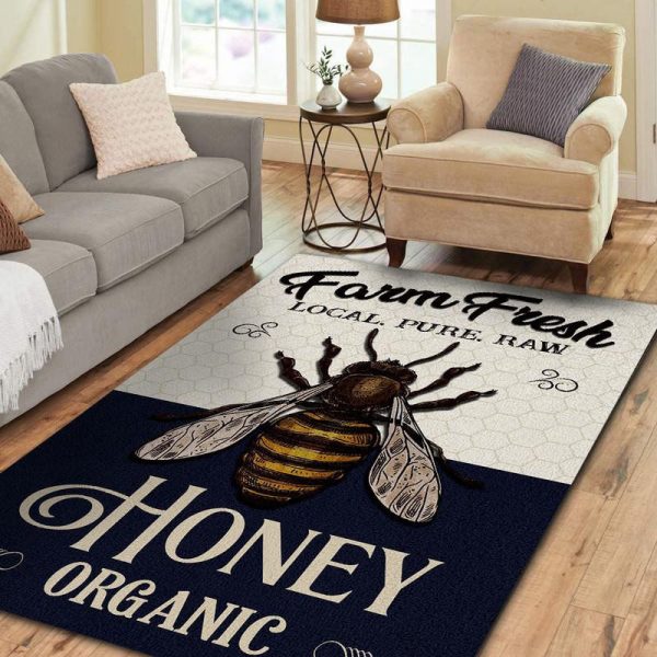 Personalized Bee Farm Area Rug Carpet