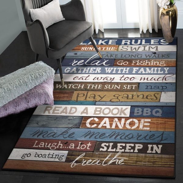 Lakeside Rug Rectangle Rugs Washable Area Rug Non-Slip Carpet For Living Room Bedroom - Image 2