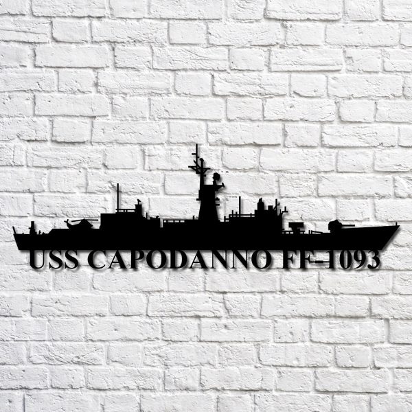 Uss Capodanno Ff1093 Navy Ship Metal Art, Custom Us Navy Ship Cut Meta