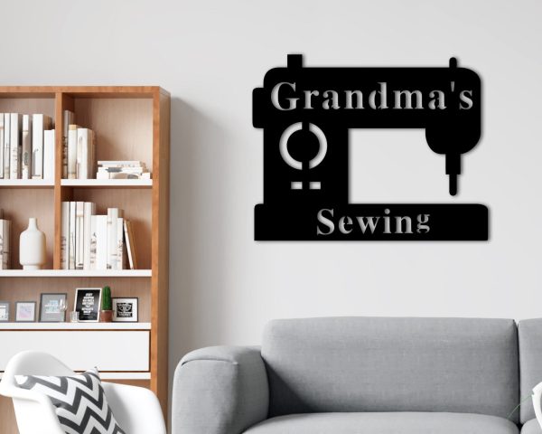 Sewing Room Metal Sign, Custom Sewing Machine Sign, Personalized Mothe - Image 2