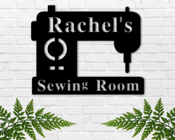 Sewing Room Metal Sign, Custom Sewing Machine Sign, Personalized Mothe