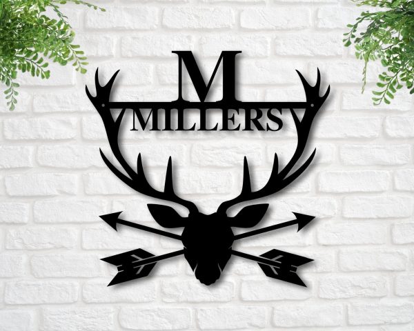 Personalized Deer Sign, Last Name Family Sign, Gift For Him, Fathers D