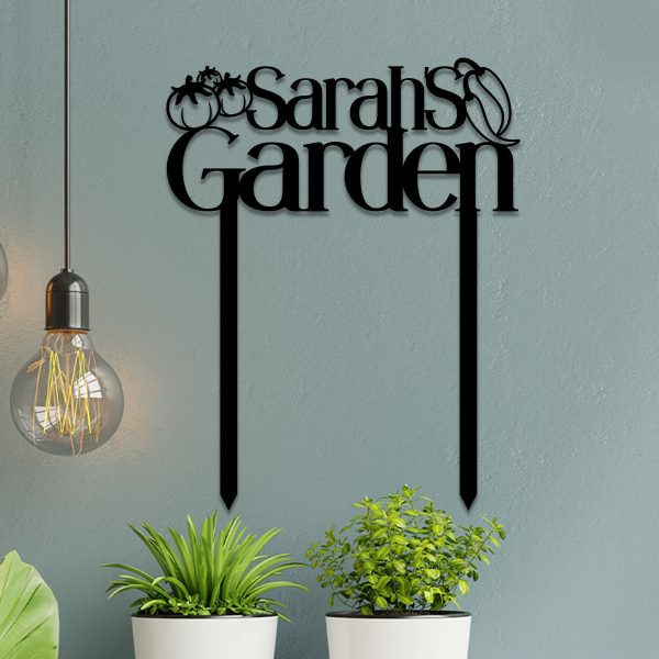 Metal Garden Sign, Custom Outdoor Garden Stake, Metal Laser Cut Metal - Image 3