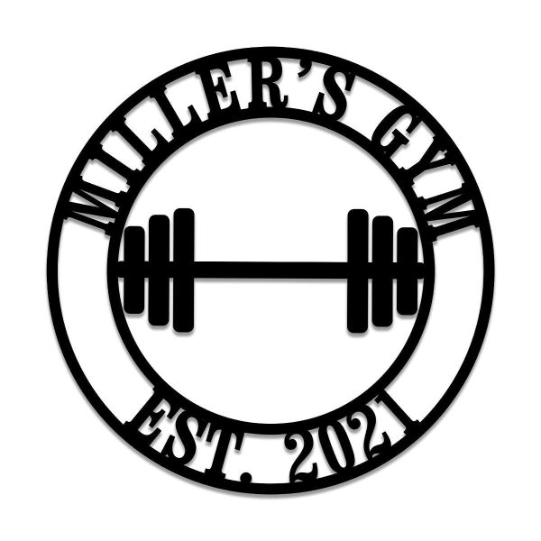 Personalized Metal Gym Sign, Cross Fit Club, Home Wall Decor, Wedding,