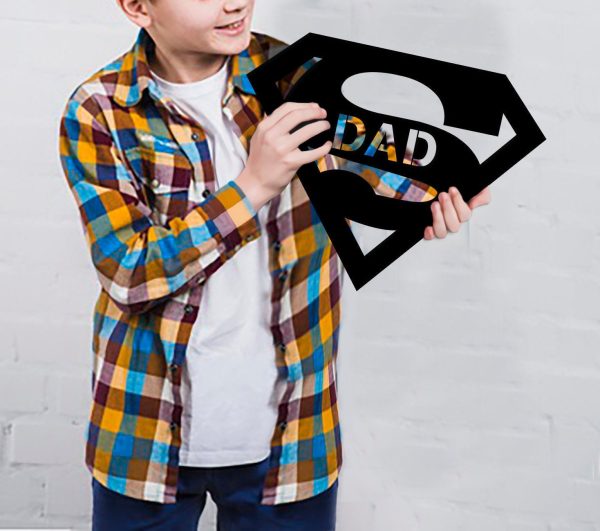 Super Dad Metal Sign, Superman Sign, Man Cave Decor, Super Hero Birthd