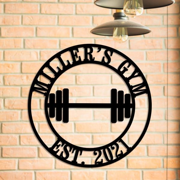 Personalized Metal Gym Sign, Cross Fit Club, Home Wall Decor, Wedding, - Image 3