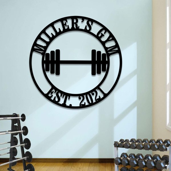 Personalized Metal Gym Sign, Cross Fit Club, Home Wall Decor, Wedding, - Image 2