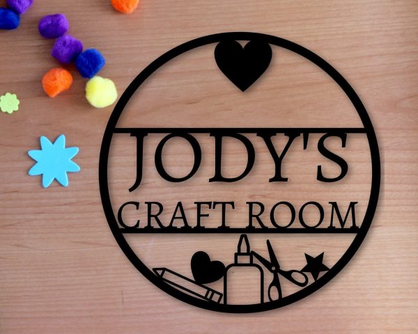 Personalized Sign Craft Room Sign Metal Craft Room Sign Crafting Sign