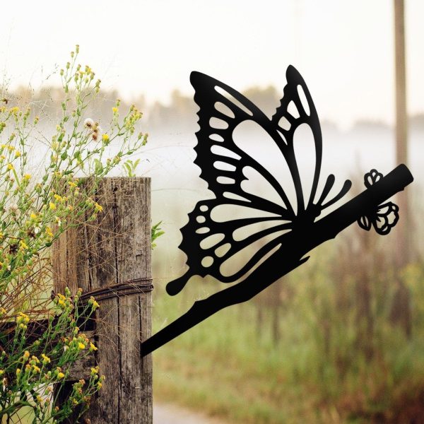 Butterfly Kisses Metal Art Garden Signs Cut Metal Sign Metal House Sig