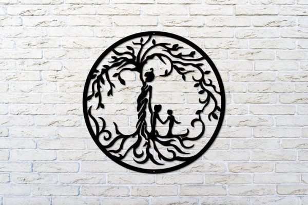 Tree of Life Mother Child Sign Metal Tree of Life Tree of Life Decor G