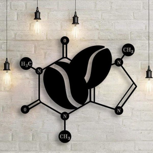 Caffeine Molecule Metal Wall Decor Science Biology Chemistry Art Caffe