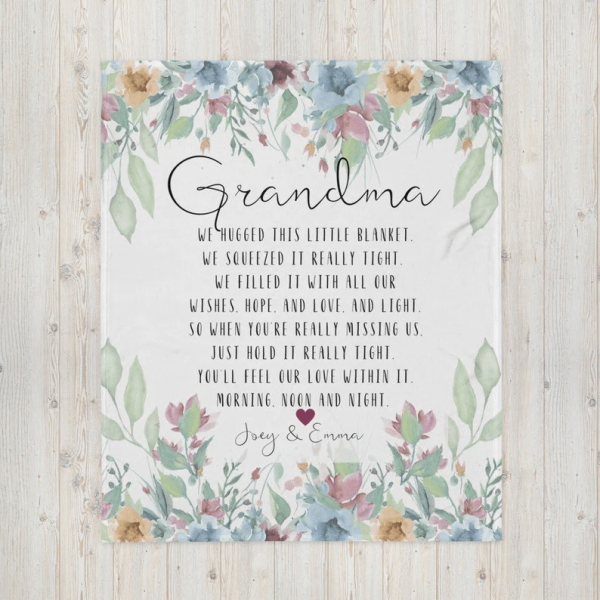 Personalized Grandma Throw Blanket We Hugged This Blanket Custom Nana - Image 2