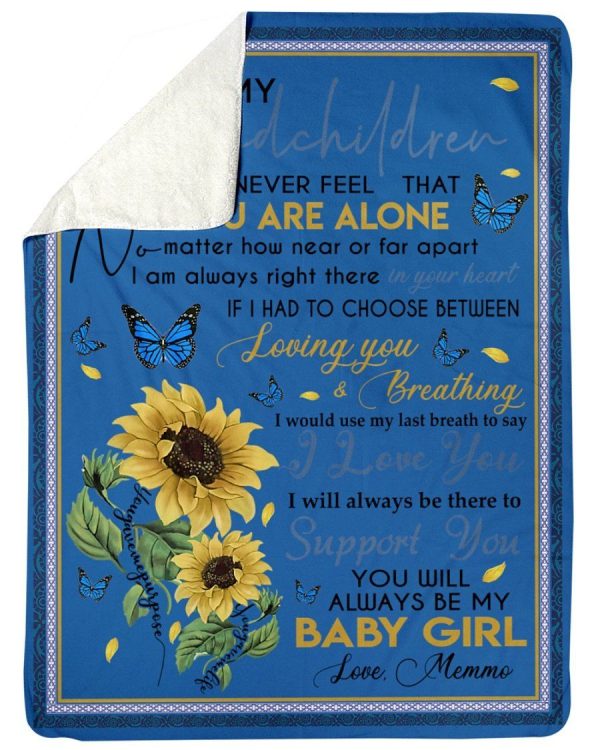 Sunflower Lovely Message From Memmo Gifts For Grandchildren Fleece Bla