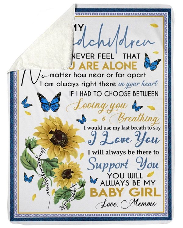 Sunflower Lovely Message From Memmo Gifts For Grandchildren Fleece Bla - Image 2