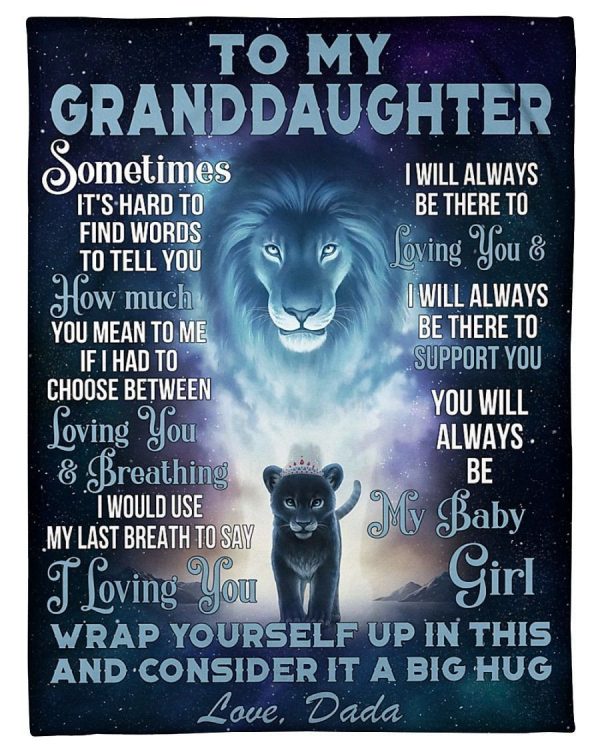 Dada To Granddaughter Customized Name Lion Always Be There To Love You