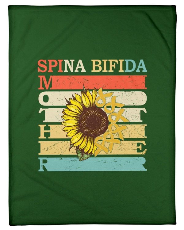 Sunflower Edition Of Spina Bifina Mother Custom Design Fleece Blanket - Image 2