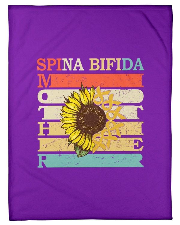 Sunflower Edition Of Spina Bifina Mother Custom Design Fleece Blanket - Image 3