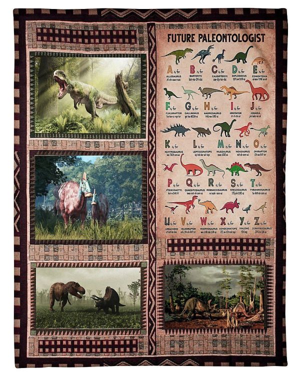 Future Paleontologist Dinosaurs Gifts Fleece Blanket - Image 2