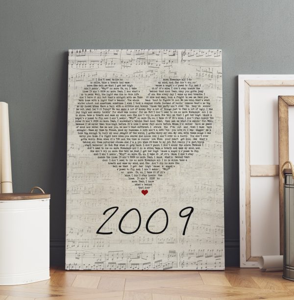 Mac Miller 2009 Script Heart Song Lyric Art Print - Canvas Print Wall Art Home Decor - Image 3