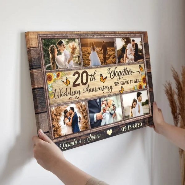 Personalized Canvas Prints, Custom Photos, Couple Gifts, Anniversary Gifts, 20th Anniversary Photo Gift Together We Have It All Dem Canvas - Image 8