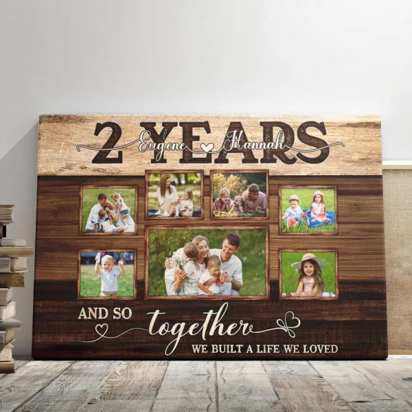 Personalized Canvas Prints, Custom Photos, Couple Gifts, Anniversary Gifts, 2nd Anniversary Couple Love Wife Husband Dem Canvas - Image 3