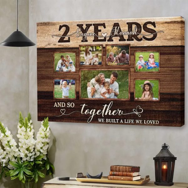 Personalized Canvas Prints, Custom Photos, Couple Gifts, Anniversary Gifts, 2nd Anniversary Couple Love Wife Husband Dem Canvas - Image 7