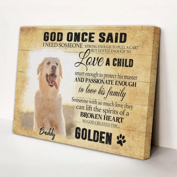 Personalized Canvas Prints, Custom Photo, Remembrance Gifts, Sympathy Gifts, Dog Gifts, God Once Said Dem Canvas - Image 3