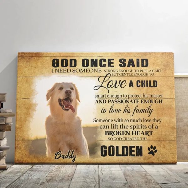 Personalized Canvas Prints, Custom Photo, Remembrance Gifts, Sympathy Gifts, Dog Gifts, God Once Said Dem Canvas - Image 4