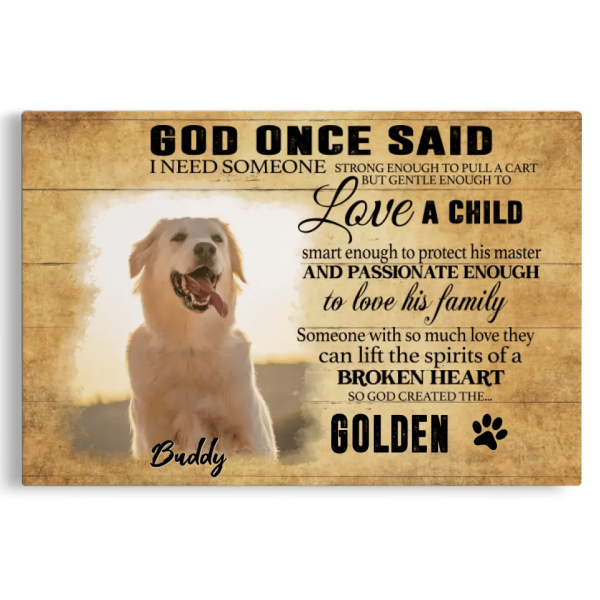 Personalized Canvas Prints, Custom Photo, Remembrance Gifts, Sympathy Gifts, Dog Gifts, God Once Said Dem Canvas - Image 5