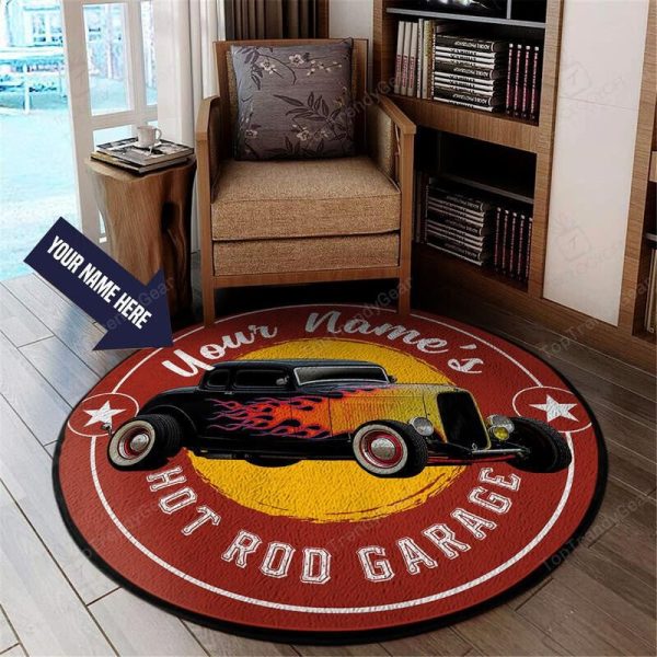 Personalize Vintage Living Room Round Mat Circle Rug Living Room Round Mat Circle Rug - Image 2