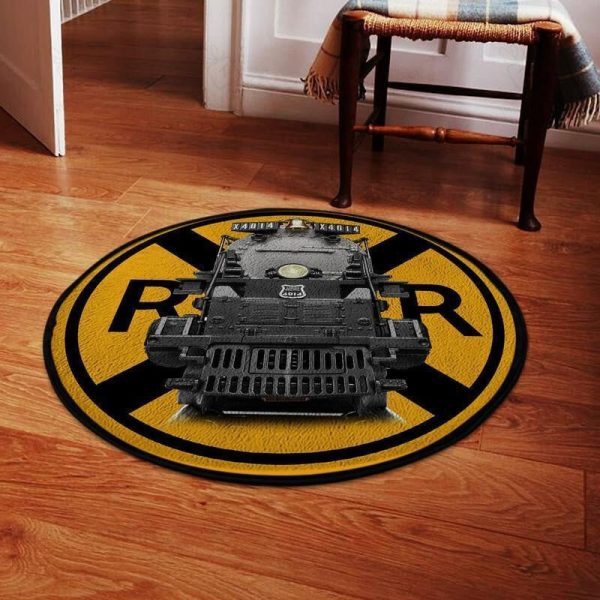 Unionpacific Round Mat Union Pacific Big Boy 4Round Floor Mat Room Rugs Carpet Outdoor Rug Washable Rugs