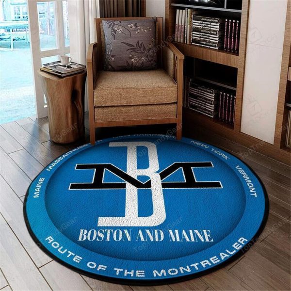 Bostonmaine Round Mat Bm Boston & Maine Railroad Round Floor Mat Room Rugs Carpet Outdoor Rug Washable Rugs - Image 2