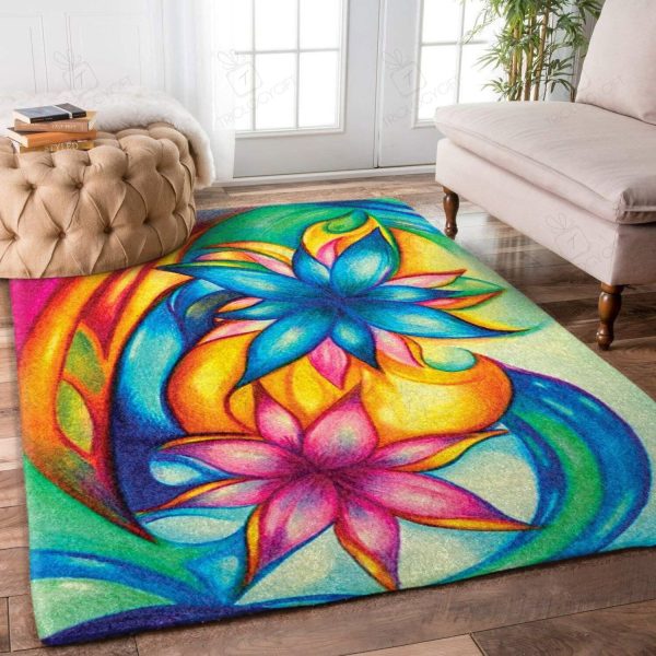 Flower Rectangle Rug Decor Area Rugs For Living Room Bedroom Kitchen Rugs Home Carpet Flooring Rs013743 Print